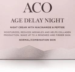 Aco Face Age Delay Night Cream Normal Skin Anti Age Nattkräm 50 ml