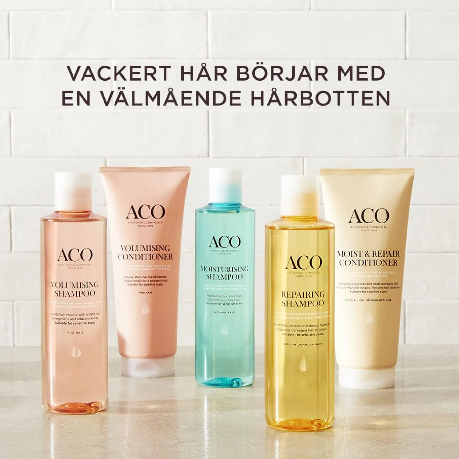 ACO Hair Care Moisturising Shampoo, Återfuktande Schampo 250 ml