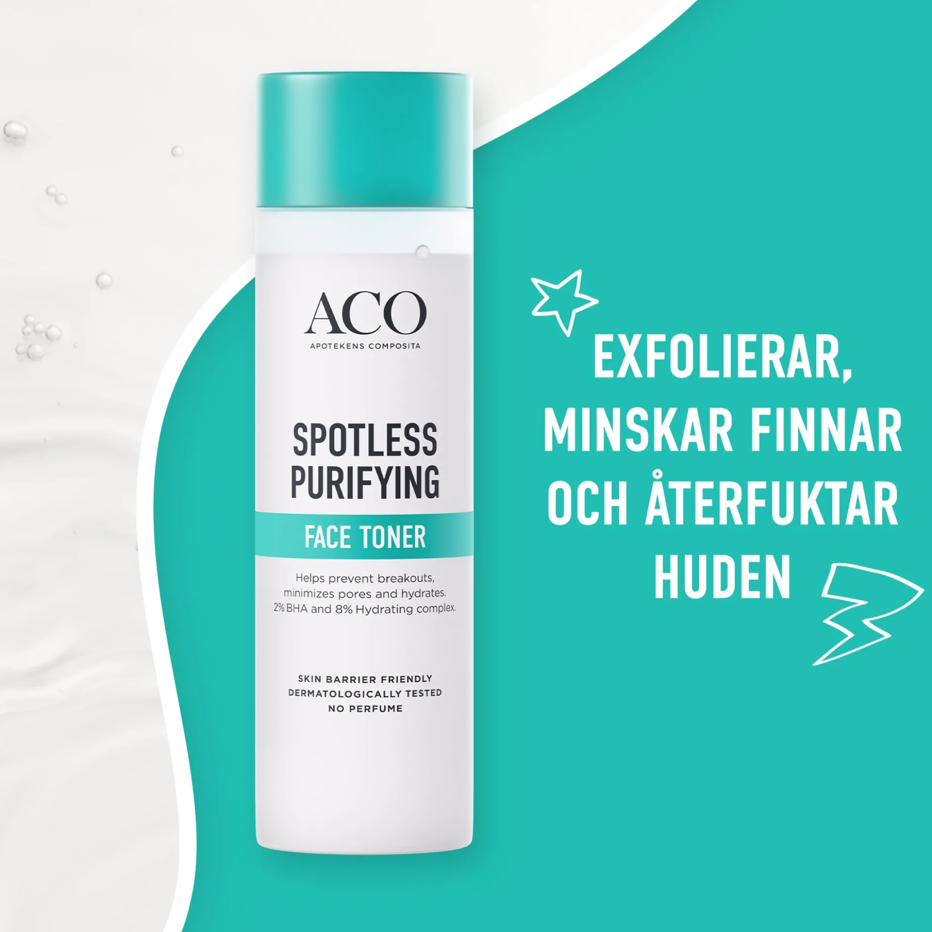 ACO Spotless Face Toner Salicylsyra BHA NP 200 ml