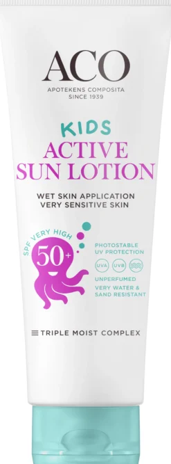 ACO Sun Kids Lotion SPF50+ Solskydd Barn 250 ml