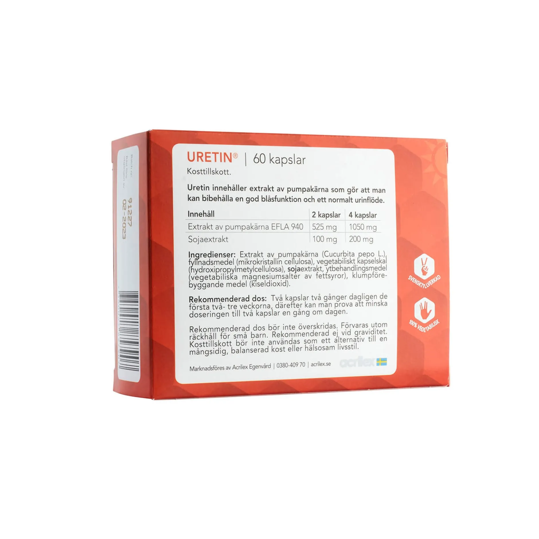 Acrilex Uretin 60 kapslar