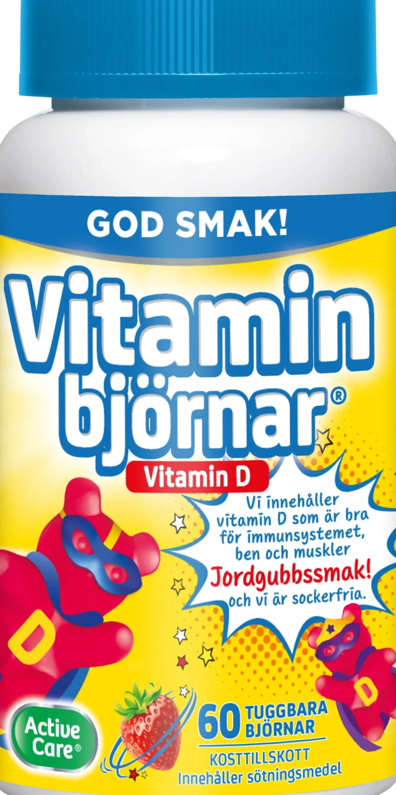 Active Care Vitaminbjörnar Vitamin D 60 tuggtabletter