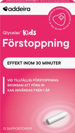 addeira Glycelax Kids Förstoppning 12 suppositorium