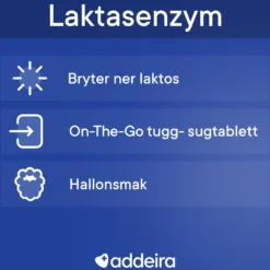 Addeira Laktasenzym Laktosintolerans 100 tuggtabletter