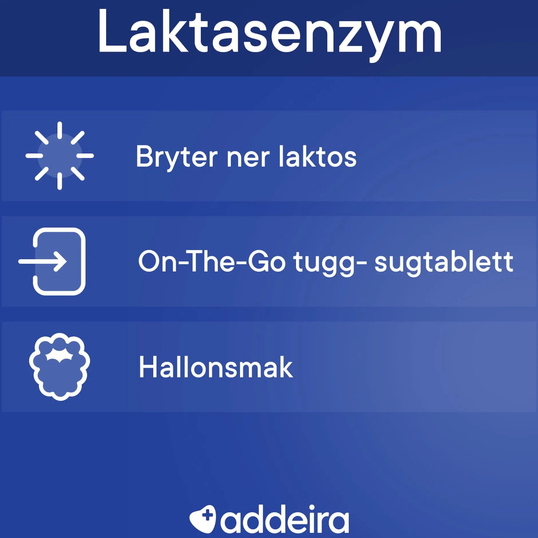 Addeira Laktasenzym Laktosintolerans 100 tuggtabletter
