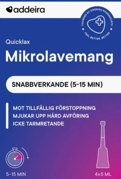 Addeira Quicklax Mikrolavemang mot förstoppning 4 x 5 ml