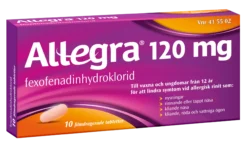 Allegra Antihistamintablett 120 mg, 10 st