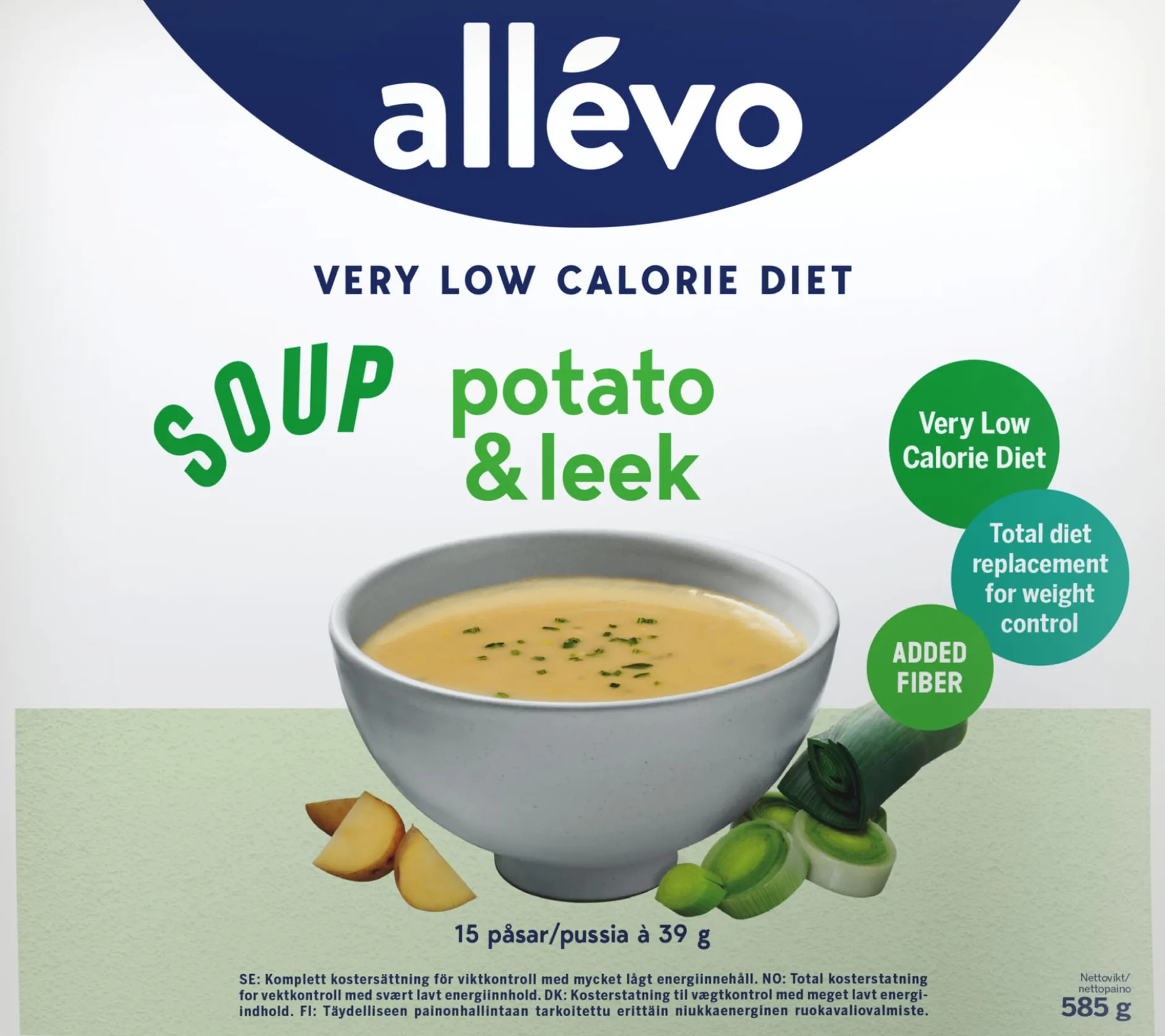 Allévo Soup Potato & Leek VLCD 15 st