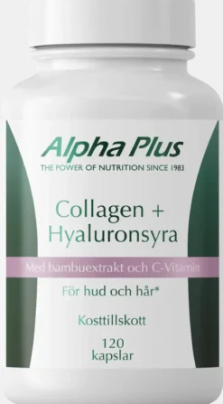 Alpha Plus Collagen + Hyaluronsyra 120 kapslar