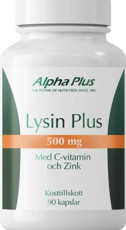 Alpha Plus Lysin Plus 500 mg 90 kapslar