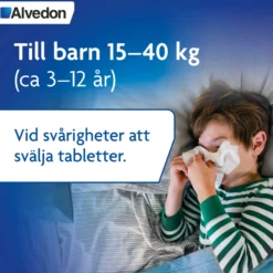 Alvedon 250 mg paracetamol(15-40 kg) Munsönderfallande Tabletter 12 st