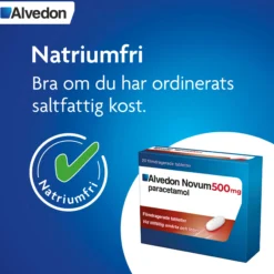 Alvedon Novum 500 mg Paracetamol Filmdragerade Tabletter 20 st