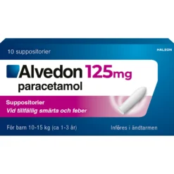 Alvedon Suppositorium 125mg paracetamol (för barn 10-15 kg) 10 st