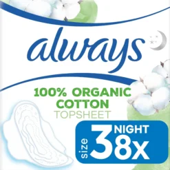 Always Cotton Protection Ultra Natt Bindor Size 3 med vingar 8 st