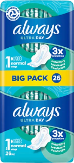 Always Ultra Normal Size 1 Wings Bindor 26 st