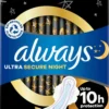 Always Ultra Secure Night Storlek 4 Bindor med vingar 22 st