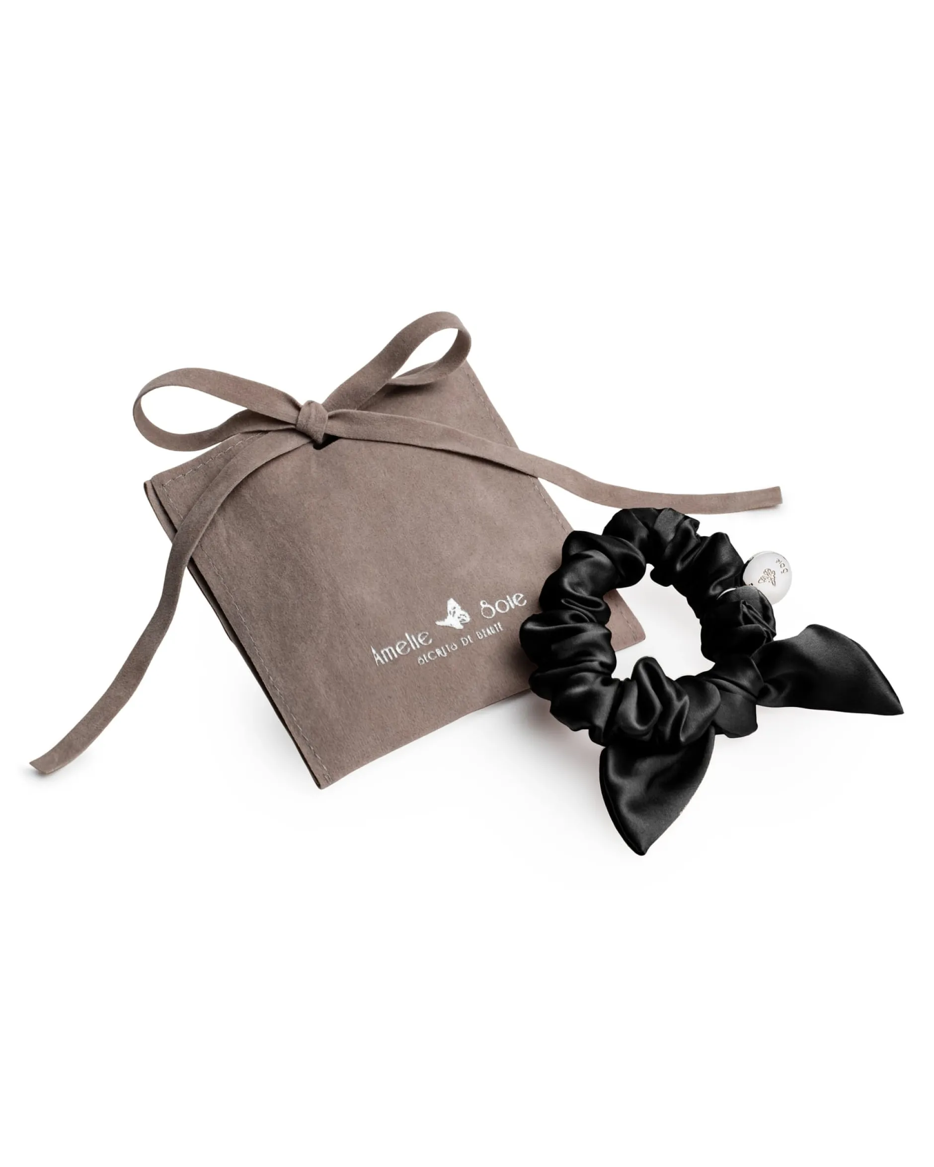 Amelie Soie Silk Bow Black 1 st