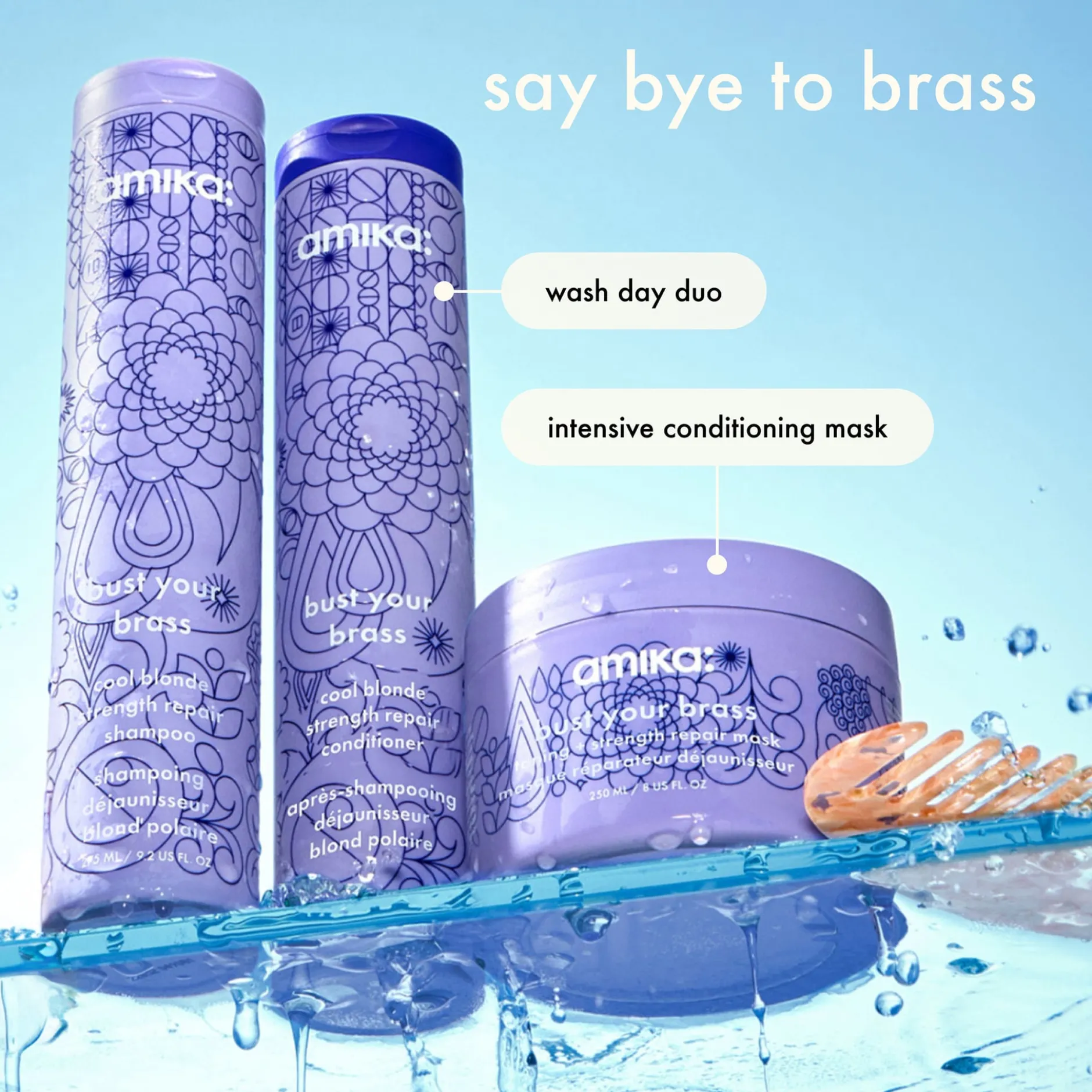 amika Bust Your Brass Cool Blonde Repair Conditioner 275 ml