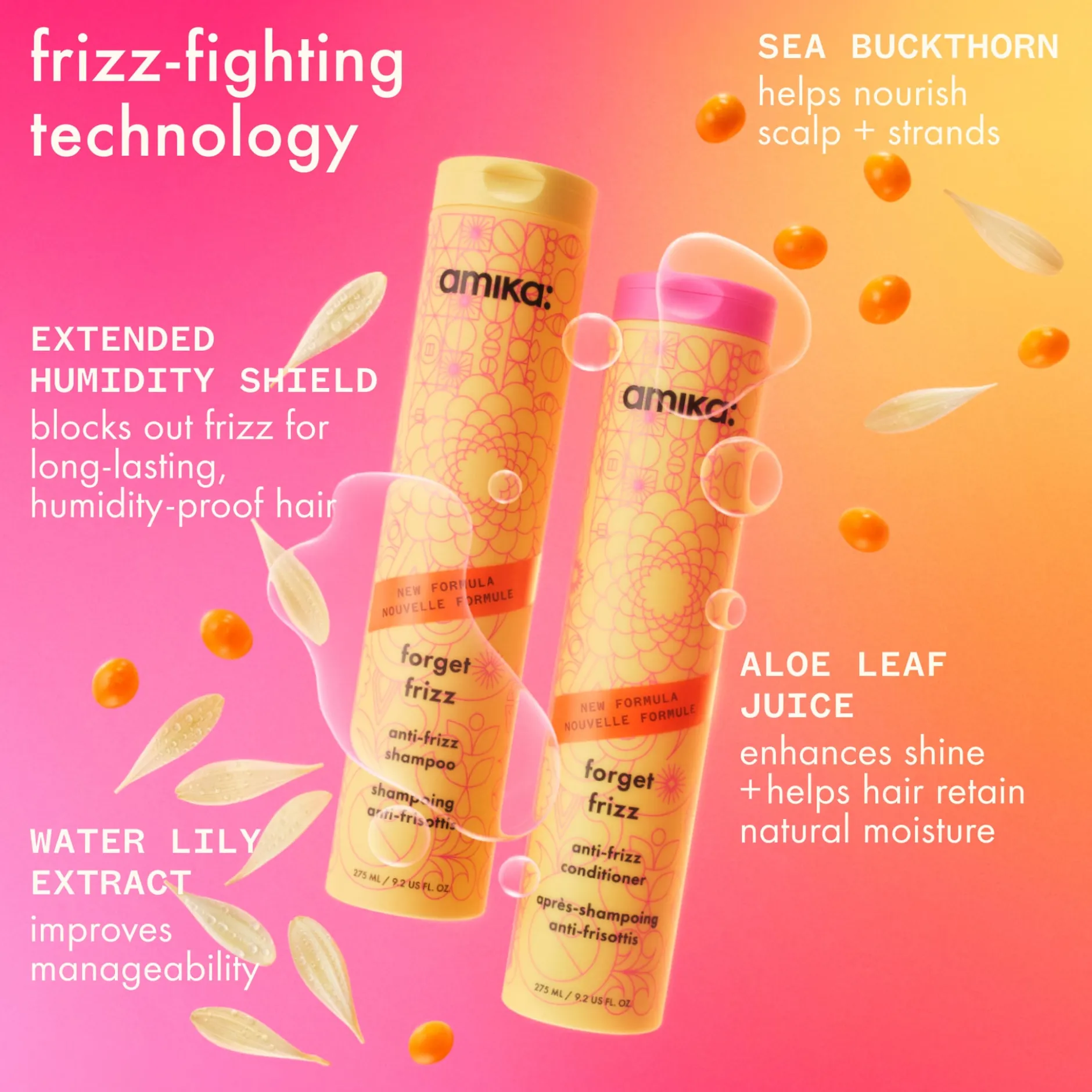 amika Forget Frizz Anti-Frizz Shampoo 275 ml