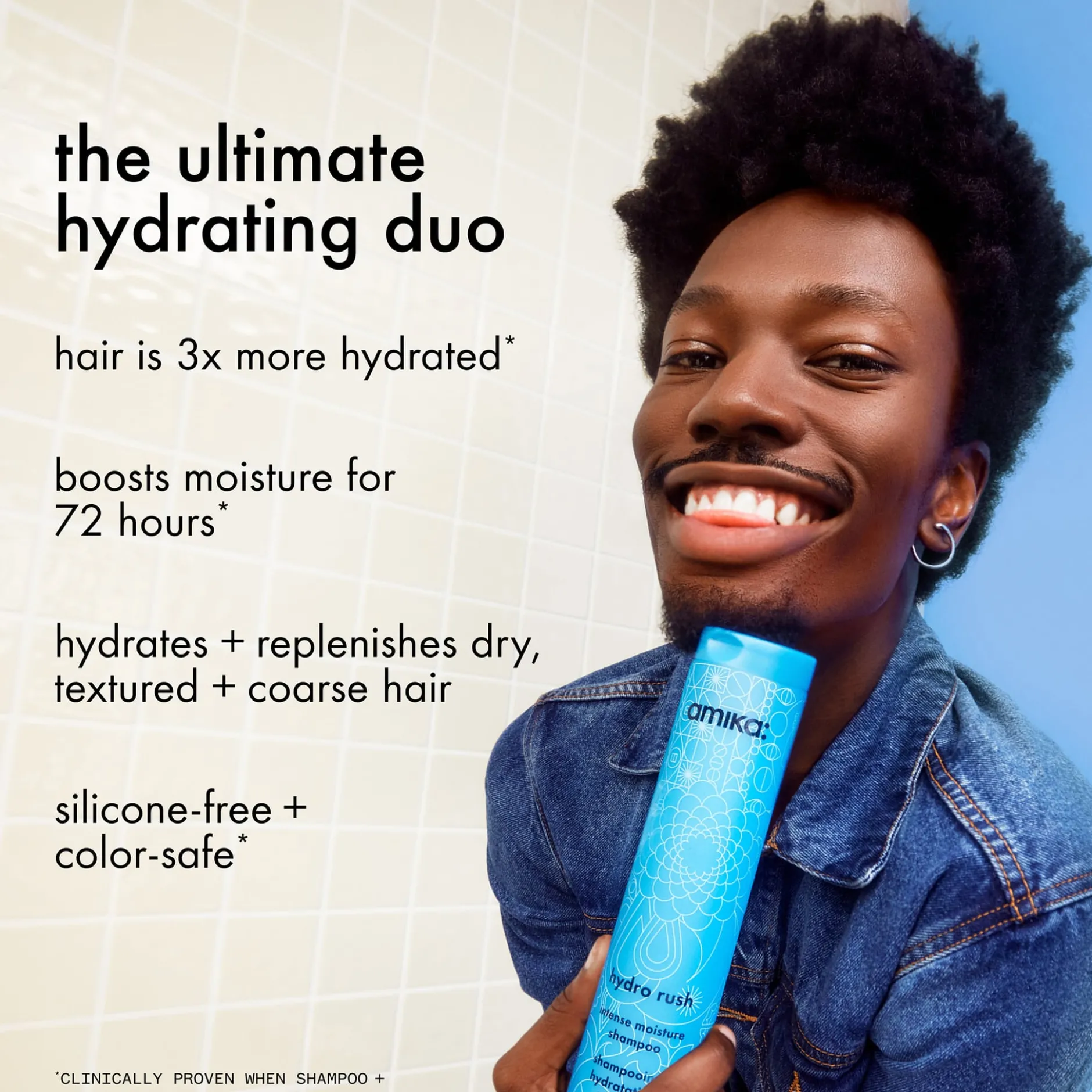 amika Hydro Rush Intense Moisture Shampoo 275 ml