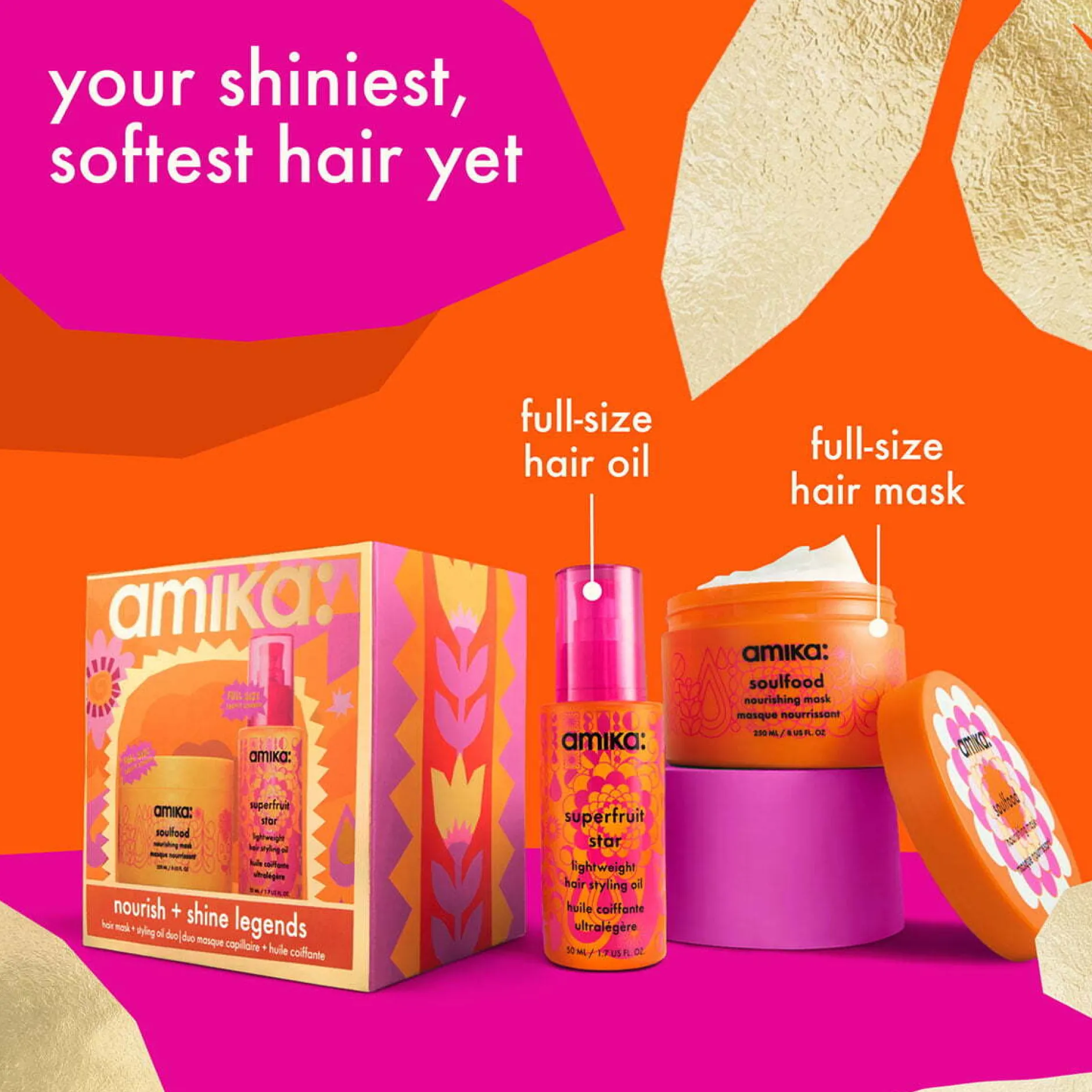 amika Nourish+Shine Legends Mask Set