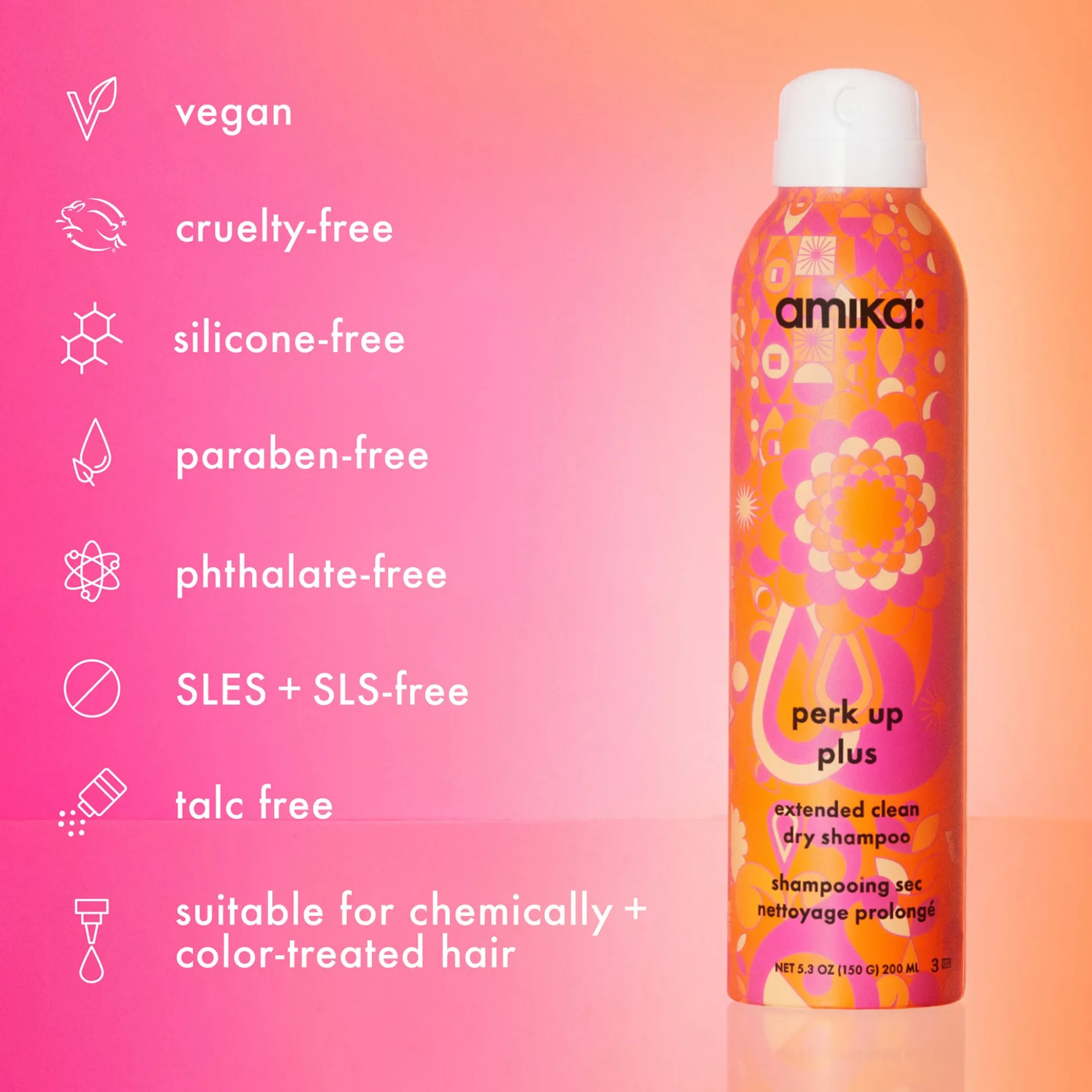 amika Perk Up Plus Extended Clean Dry Shampoo 208 ml