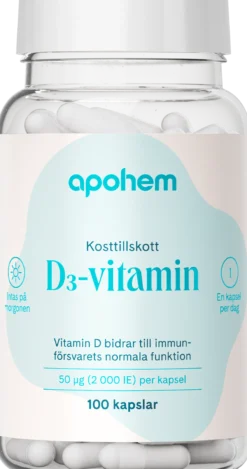 Apohem D-vitamin 50 µg 100 kapslar