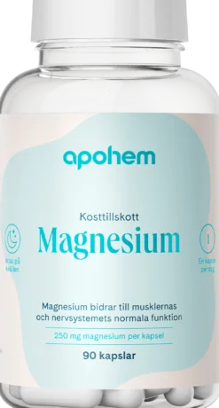 Apohem Magnesium 250 mg 90 kapslar
