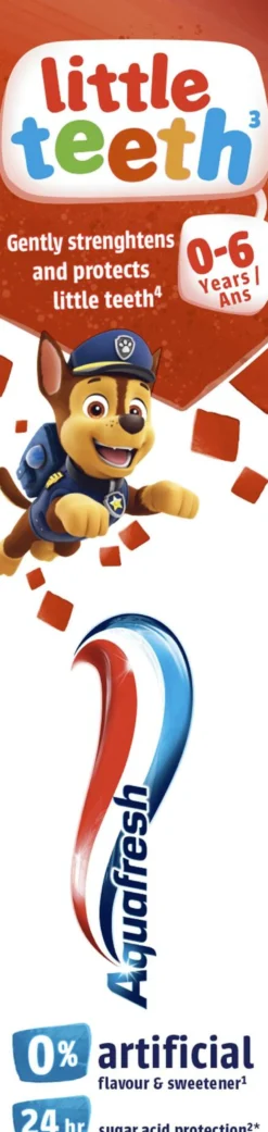 Aquafresh Little Teeth Tandkräm Paw Patrol 0-6 år