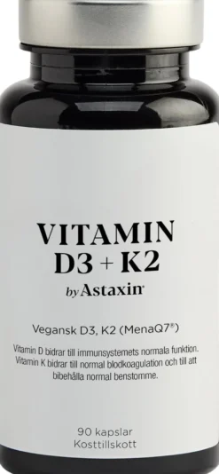 Astaxin Vitamin D3+K2 by Astaxin 90 st kapslar