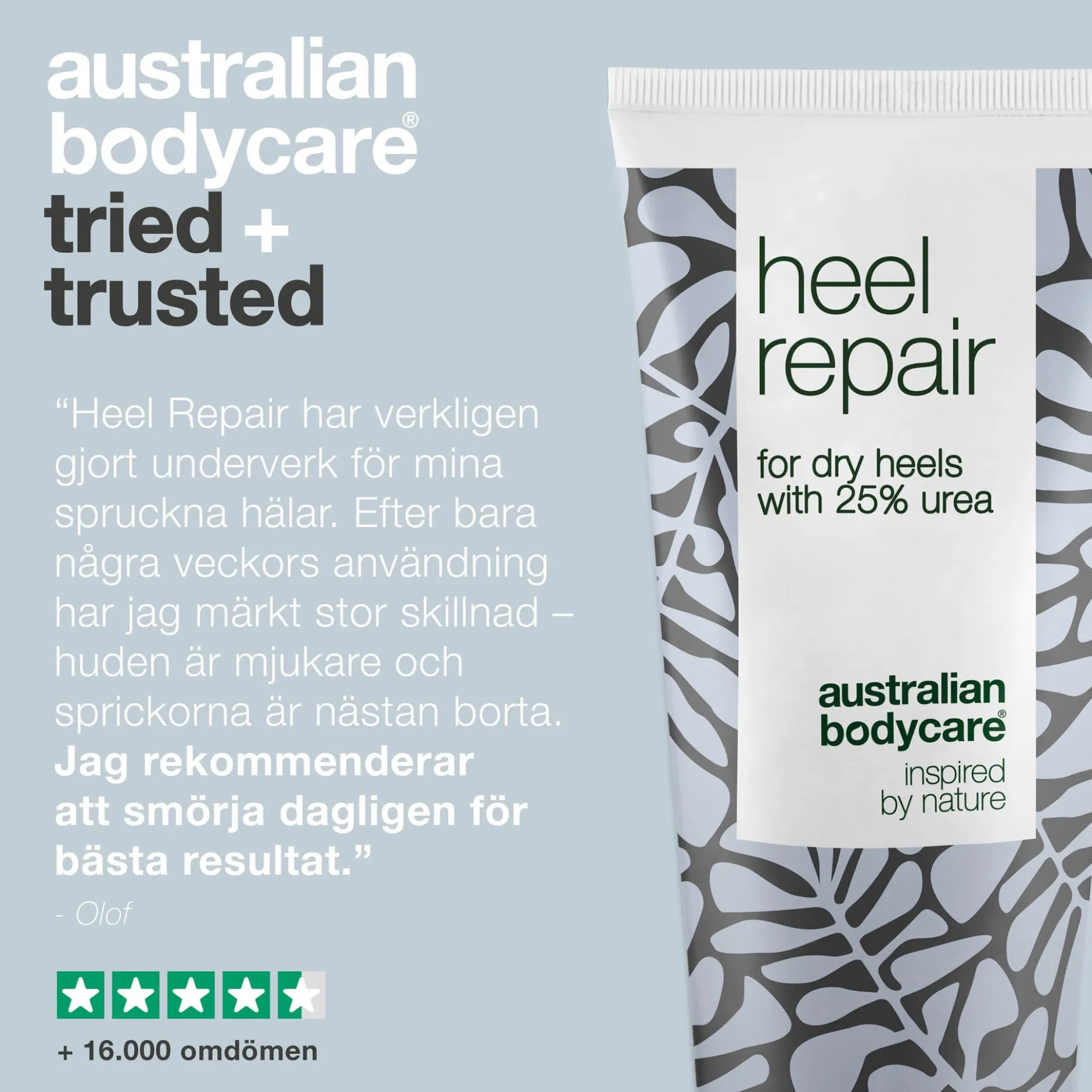 Australian Bodycare Hälkräm 25% Urea för hälsprickor 100 ml