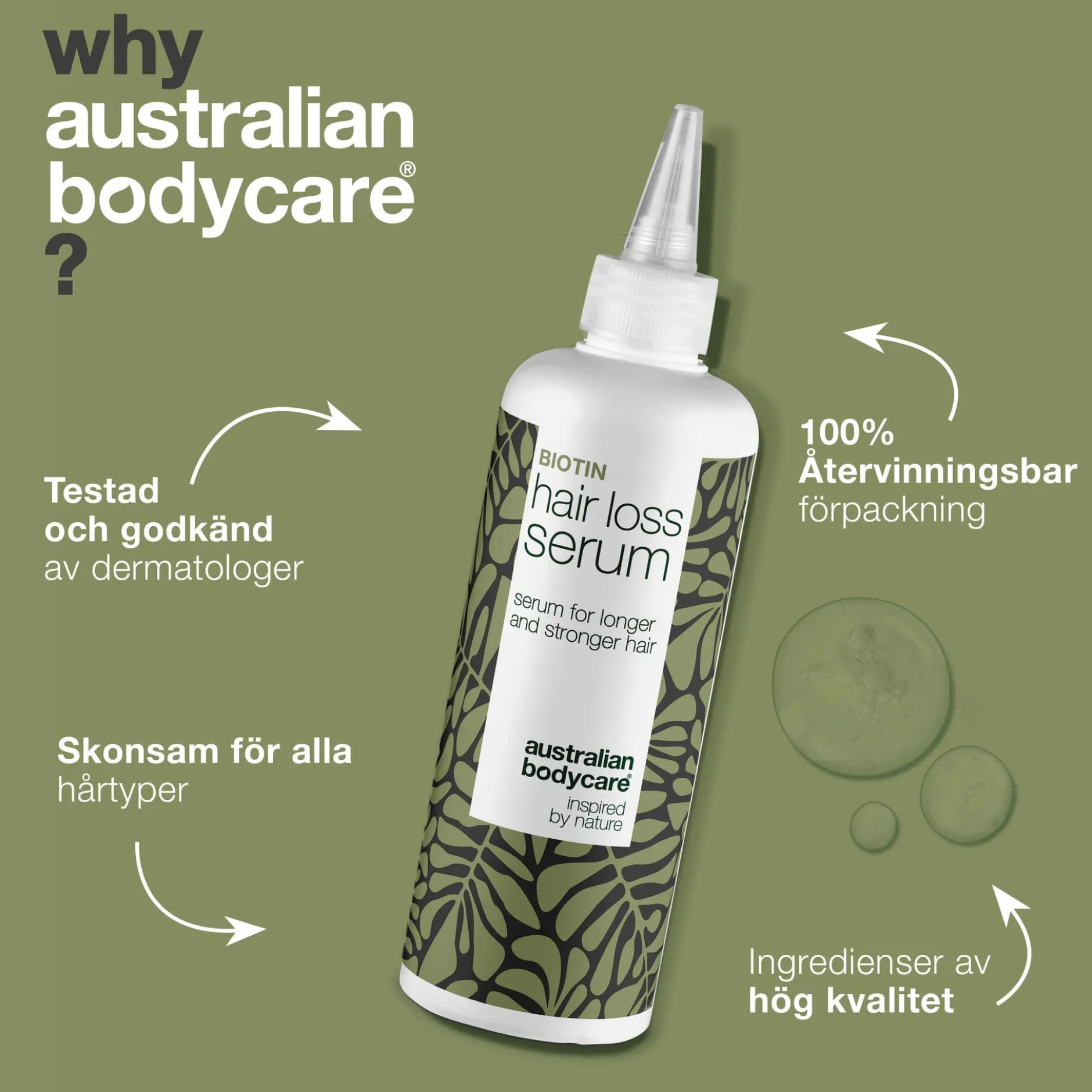 Australian Bodycare Håravfall Serum med Biotin 250 ml