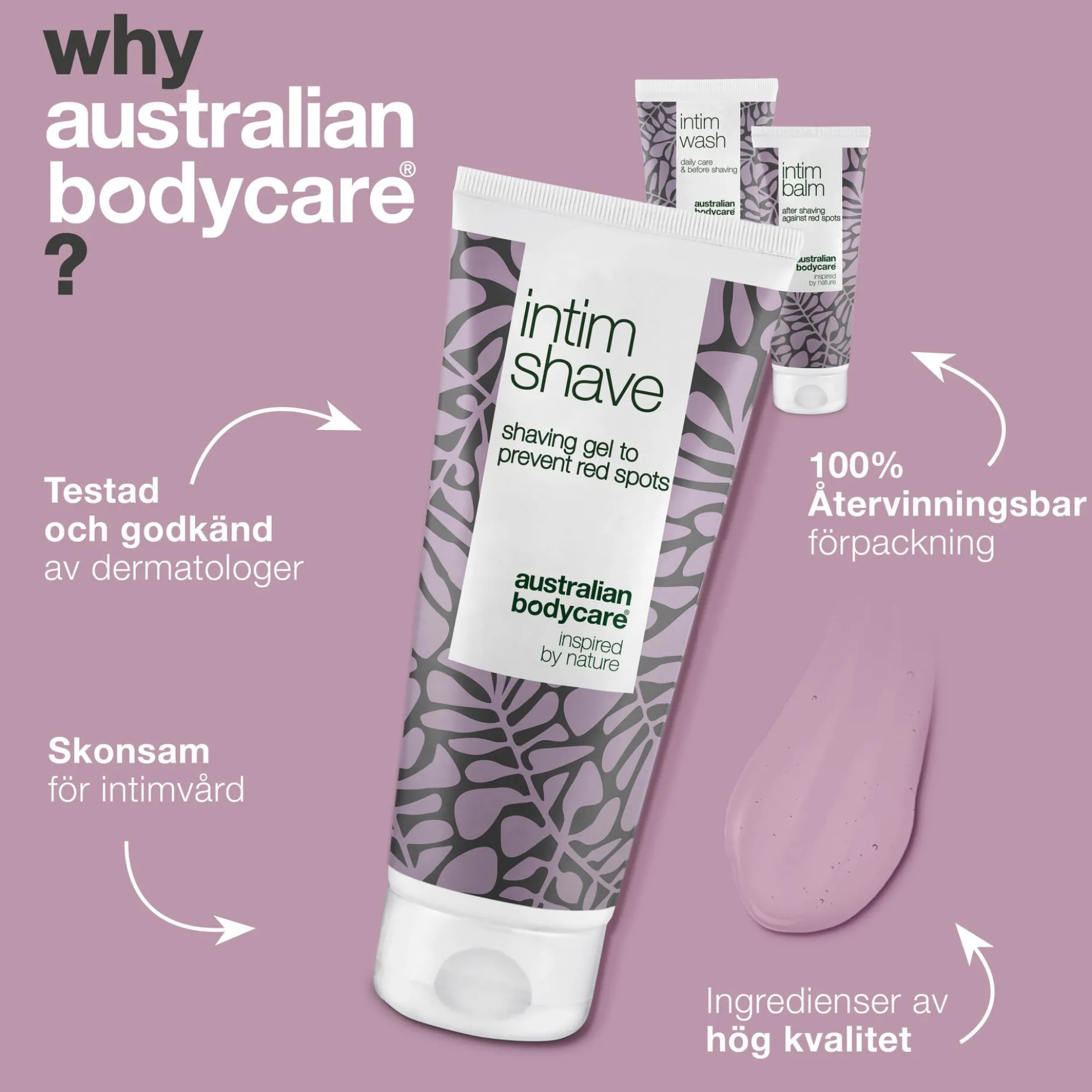 Australian Bodycare 3 produkter för intimrakning