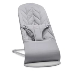 BabyBjörn Babysitter Bliss Vävd Bladmönstrad Quilt Ljusgrå