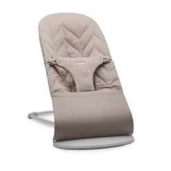 BabyBjörn Babysitter Bliss Vävd Bladmönstrad Quilt Sandgrå