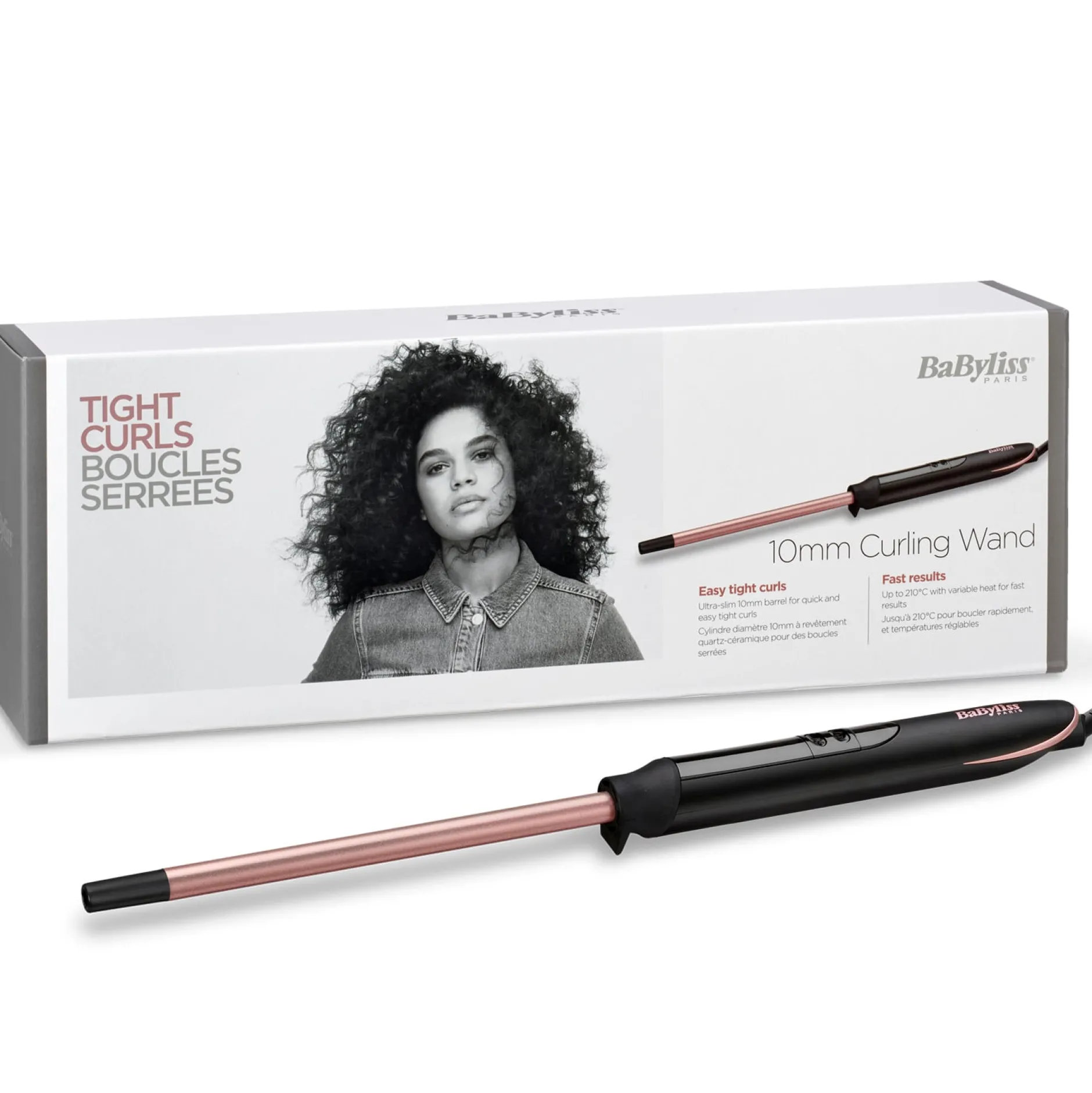 Babyliss Rose Quartz Thight Curls Wand C449E 1 st