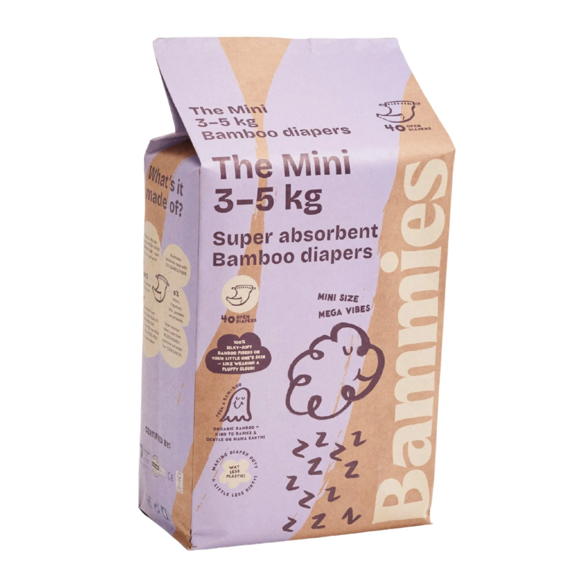 Bammies Blöjor Mini 3-5 kg, 40 st