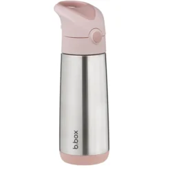 B.box Isolerad Sugrörsflaska Rosa 500 ml