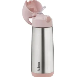 B.box Isolerad Sugrörsflaska Rosa 500 ml