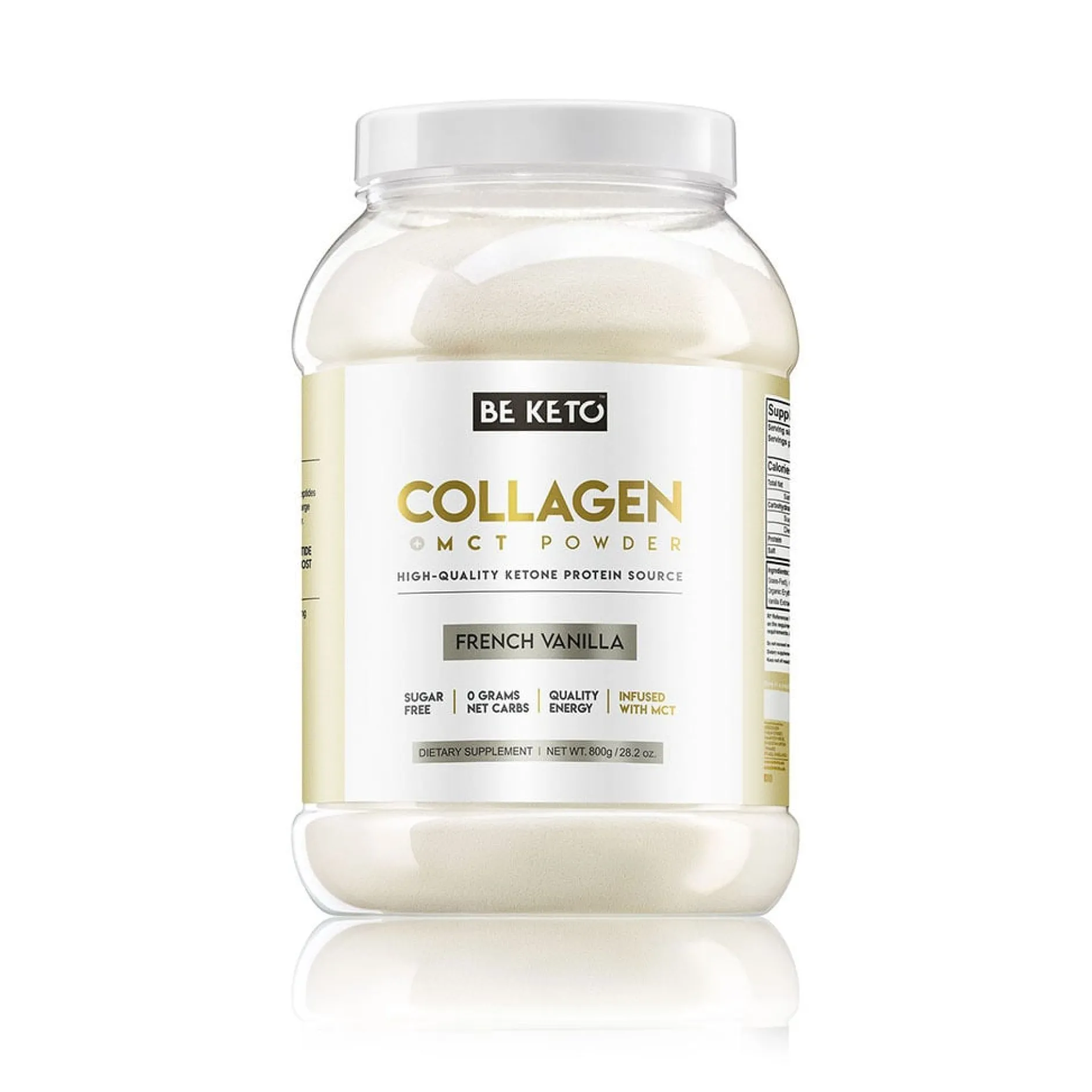 BeKeto Collagen + MCT Oil French Vanilla 800 g