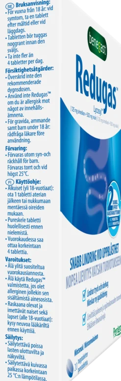 Benegast Redugas Chewable Tablets Peppermint Lindring Vid Gaser 20 tuggtabletter
