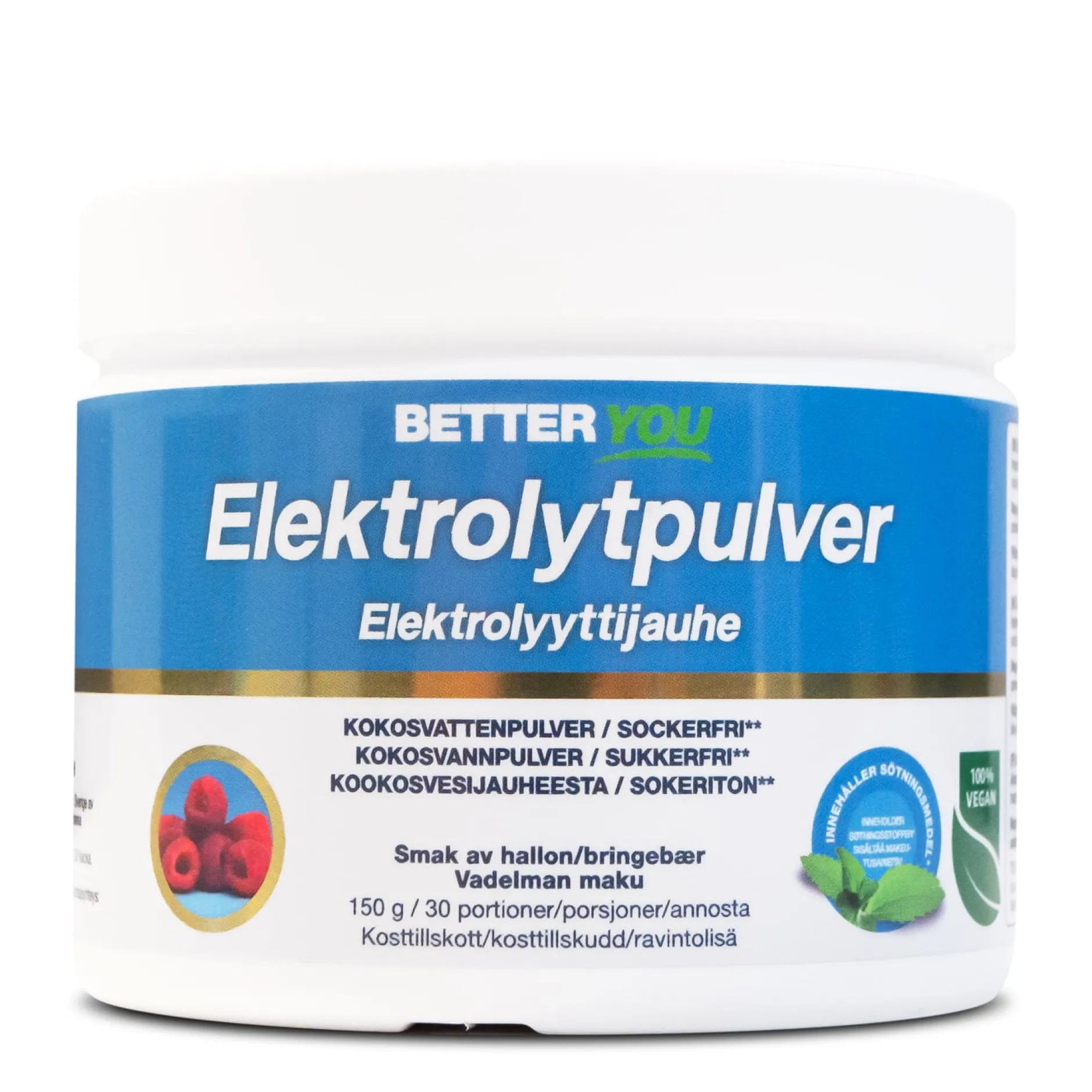 Better You Elektrolytpulver Hallon 150g