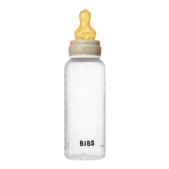 BIBS Baby Bottle Round Latex 1 pack 270 ml Medium Flow Vanilla GLOW