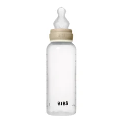 BIBS Baby Bottle Round Silicone 1 pack 270 ml Medium Flow Vanilla GLOW
