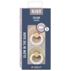 BIBS Colour Latex 0+ månader Size 1 Blush Glow/Vanilla Glow 2 st