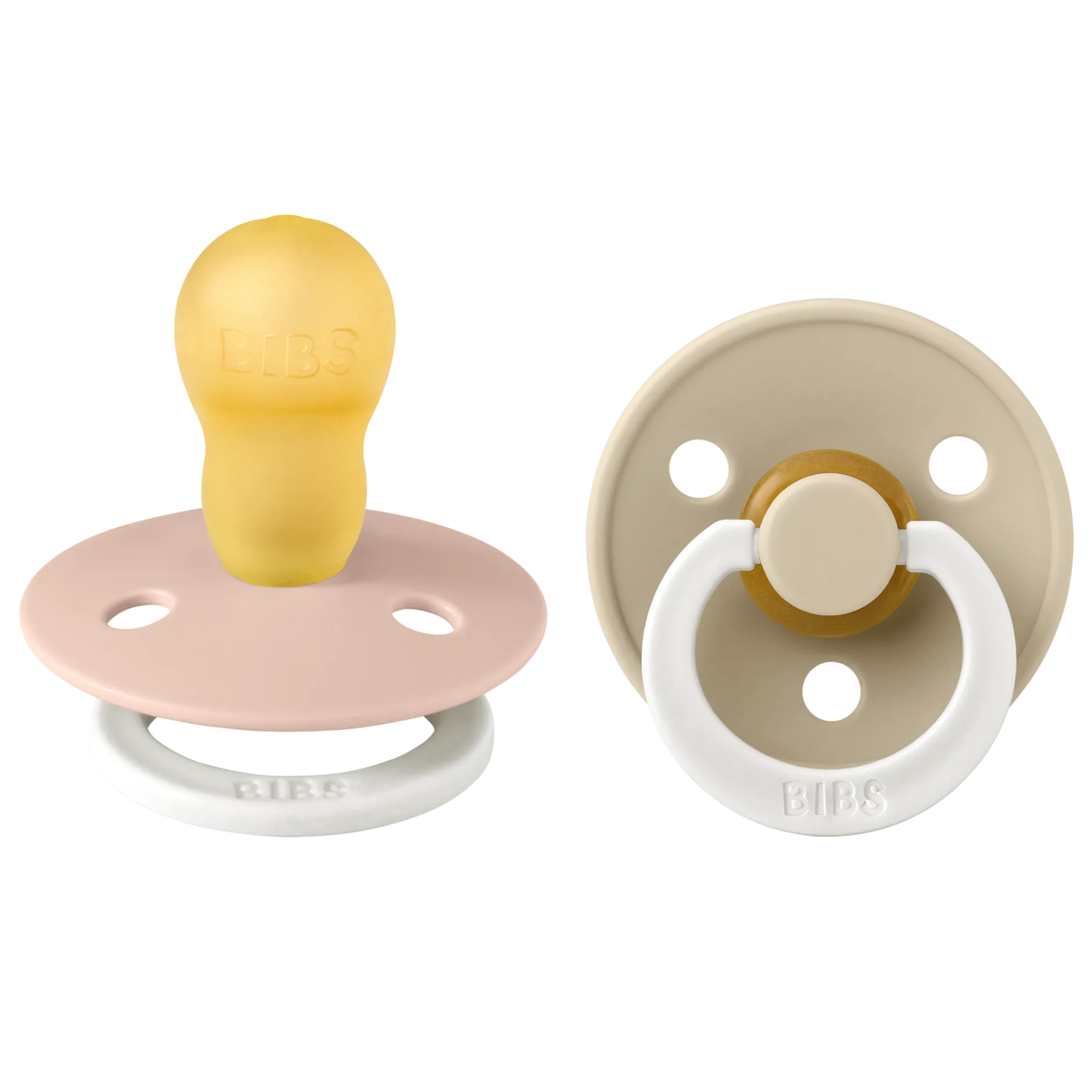 BIBS Colour Latex Size 3 Blush GLOW/Vanilla GLOW 2 st