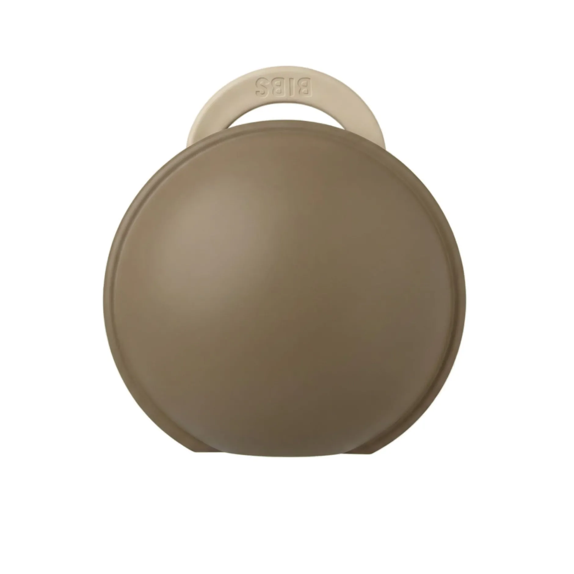 BIBS Colour Pacifier Round Latex Size 1 Vanilla & Pacifier Case Mini Dark Oak