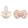 BIBS Infinity Symmetrical Silicone 6+ månader Size 2 Ivory/Blush 2 st