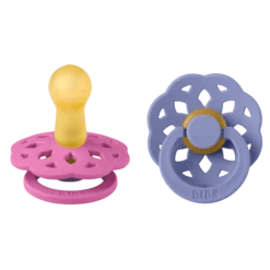 BIBS Pacifier Boheme Latex 6+ månader Size 2 Bubblegum/Peri 2 st