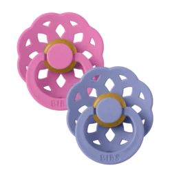 BIBS Pacifier Boheme Latex 6+ månader Size 2 Bubblegum/Peri 2 st